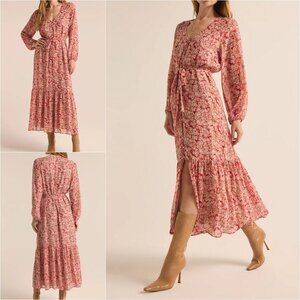Z Supply Della Floral Maxi Dress in Crimson Crush
